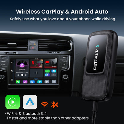 GetPairr Go · All-in-1 Wireless CarPlay & Android Auto Adapter with App Hub