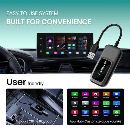 GetPairr Go · All-in-1 Wireless CarPlay & Android Auto Adapter with App Hub